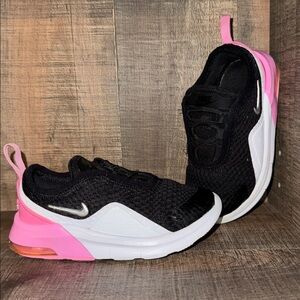 Nike Black and Pink Air Max Sneakers- size 8C